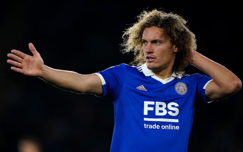 Wout Faes earns £50,000 a week at Leicester City. PA