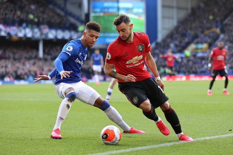 HIGH: Bruno Fernandes' fine start to life at Manchester United continued in the 1-1 draw at Everton, with the January summer signing firing home from 20 yards, although the effort again put the microscope on goalkeeper Jordan Pickford. The England and Toffees No 1 let Fernandes' bouncing shot bounce under his outstretched arms, while United's David de Gea had earlier gifted Everton the lead on a bad day for goalkeepers. Getty