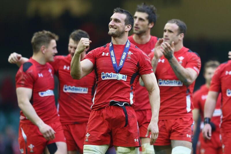 Warburton celebrates his sides 23-16 victory on a lap of honour  during the RBS Six Nations match between Wales and Ireland at the Millennium Stadium in Cardiff, Wales, on March 14, 2015. Getty Images