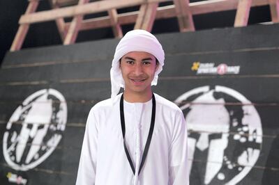 ABU DHABI, UNITED ARAB EMIRATES - OCTOBER 09, 2018. 

Saif Al Aseeri, 16, attends Mohammed Bin Zayed Council for Future Generations sessions, held at ADNEC.

(Photo by Reem Mohammed/The National)

Reporter: SHIREENA AL NUWAIS + ANAM RIZVI
Section:  NA