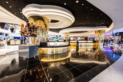 A gold and precious stones shop at Dubai International Airport's Concourse D.