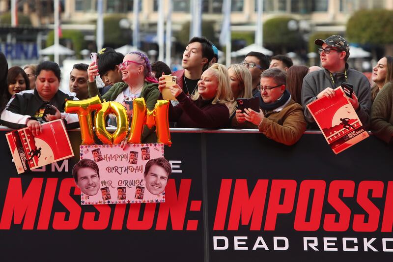Fans prepare to greet Tom Cruise during the Australian premiere of Mission: Impossible - Dead Reckoning Part One on July 3 in Sydney. All photos: Getty Images