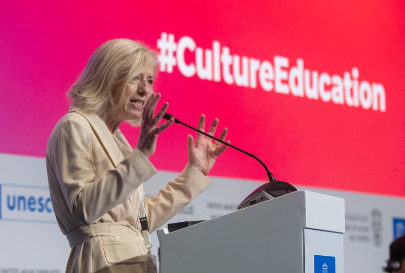 Stefania Giannini says technological advancements, climate change and geopolitical tensions have made it essential to agree a global framework for education that incorporates culture and diversity. Leslie Pableo for The National