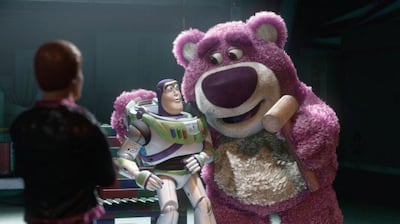More recently, Ned Beatty voiced purple teddy bear Lotso in 'Toy Story 3'. Courtesy Disney 