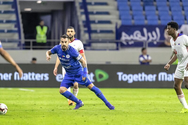 DUBAI, UNITED ARAB EMIRATES. 14 FEBRUARY 2019.  Al Nasr Football FC striker Alvaro Negredo. (Photo: Antonie Robertson/The National) Journalist: John McAuley. Section: Sport.