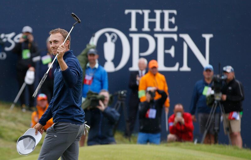 Jordan Spieth of the United States smiles after winning the British Open Golf Championships at Royal Birkdale, Southport, England, Sunday July 23, 2017. Alastair Grant / AP Photo