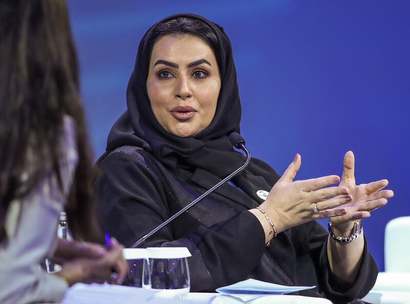 Tayba Al Hashemi, CEO, ADNOC Sour Gas, during the strategic panel discussion, Delivering the energy needs of today while investing in the energy systems of tomorrow.  Victor Besa / The National
