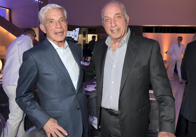 LONDON, ENGLAND  - MAY 09:  Simon Reuben and David Reuben attend a private view of "Stanley Kubrick: The Exhibition" at The Design Museum on May 9, 2019 in London, England.  (Photo by David M. Benett/Dave Benett/Getty Images)