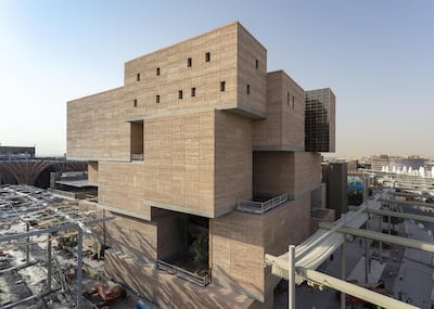 Morocco pavilion under construction at the Expo 2020 Dubai site in the Opportunity District. Courtesy Morocco Expo