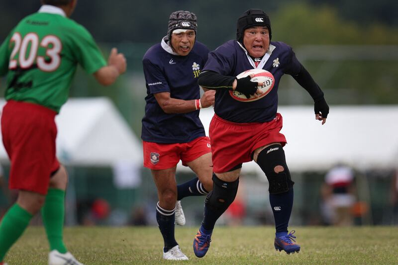 The Fuwaku Rugby Club is one of many in Japan that stages matches for older men