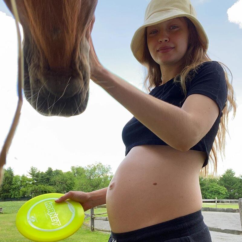 Of her pregnancy, Gigi Hadid said 'time flew'. Instagram / Gigi Hadid