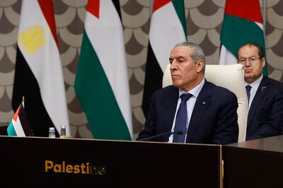 Hussein Al Sheikh attends a meeting as Secretary General of the Executive Committee of the Palestine Liberation Organization in the Jordanian capital Amman on November 4, 2023. AFP