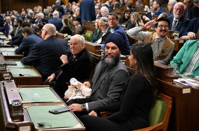 Jagmeet Singh, leader of the New Democratic Party, in the House of Commons in Ottawa, Canada, last month. AFP