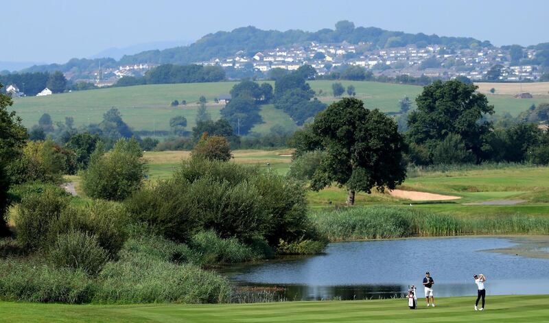 Spanish golfer Adri Arnaus of Spain during a practice round for the Celtic Classic at the Celtic Manor Resort in Newport, Wales, on Wednesday, August 12. Getty