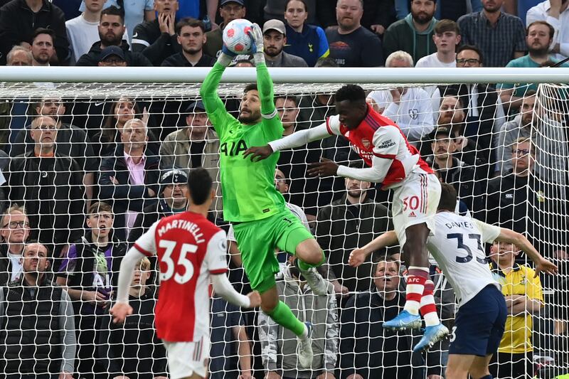 TOTTENHAM RATINGS: Hugo Lloris - 7: Needed a few attempts to gather a cross after 25 minutes but not called into action again until he turned Nketiah shot over bar just before break. No serious saves to make in second half. AFP