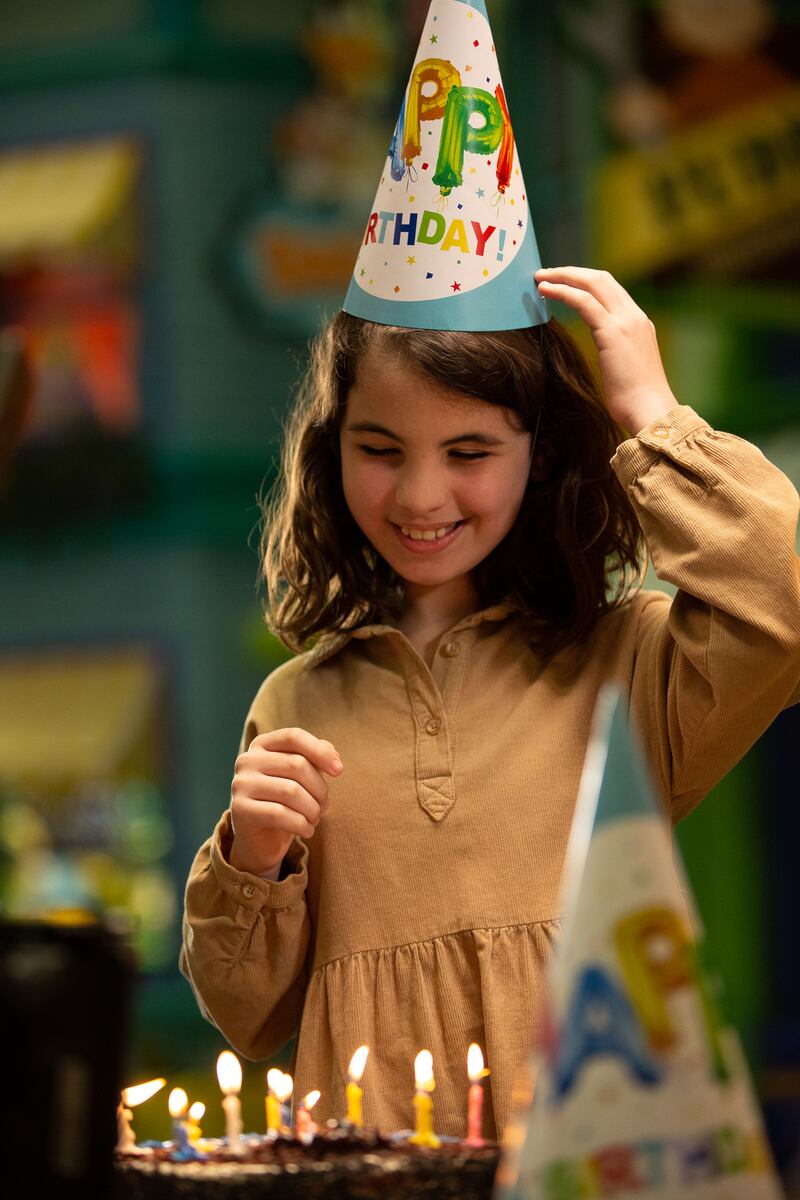 A birthday cake for Clara at Warner Bros World Abu Dhabi.