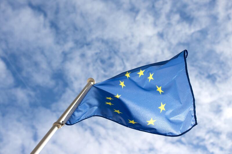 A European Union (EU) flag flies in Luxembourg. Photographer: Jasper Juinen/Bloomberg