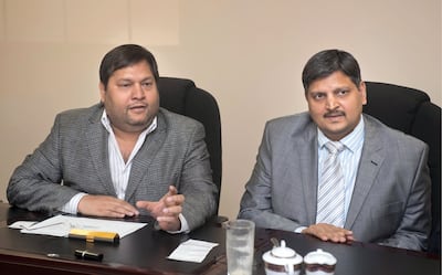 JOHANNESBURG, SOUTH AFRICA - 2 March 2011: Indian businessmen, Ajay Gupta and younger brother Atul Gupta at a one on one interview with Business Day in Johannesburg, South Africa on 2 March 2011 regarding their professional relationships. (Photo by Gallo Images/Business Day/Martin Rhodes)