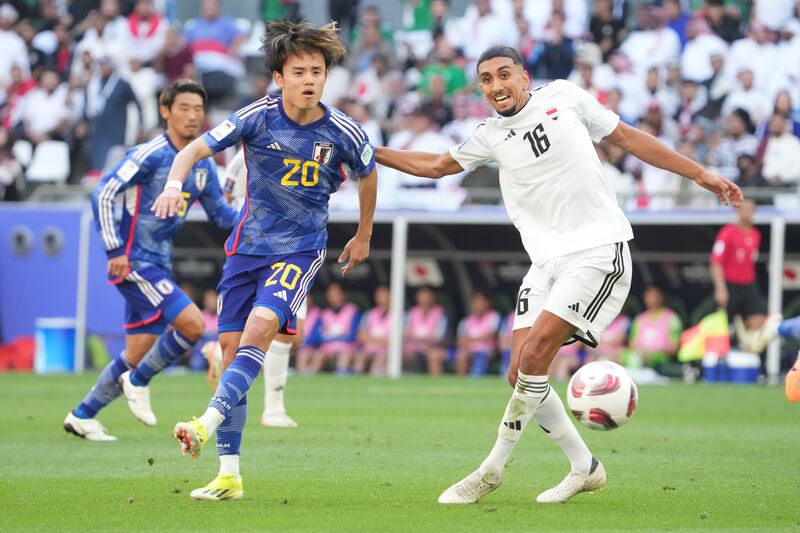 Iraq's Amir Al Ammari during the Asian Cup match against Japan at the Education City Stadium in Al Rayyan. Getty Images