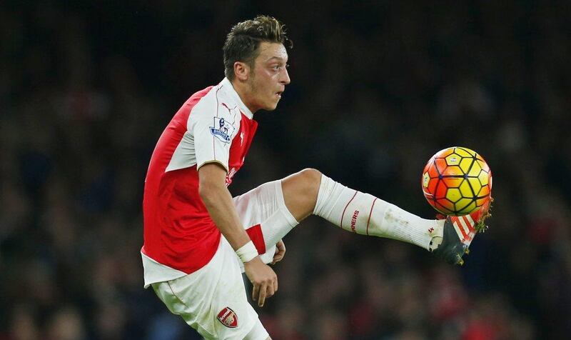 Arsenal's Mesut Ozil shown in action on Sunday during the 1-1 draw with Tottenham Hotspur in the Premier League. Eddie Keogh / Reuters / November 8, 2015 