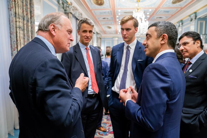 H.H. Sheikh Abdullah bin Zayed Al Nahyan, Minister of Foreign Affairs and International Cooperation, has attended the inauguration ceremony of a new friendship society between the UAE and the UK, "UAE-UK Friendship Society" as part of his current state visit to the UK. Courtesy MOFAAIC