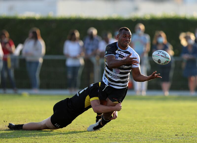 LAR Speranza 22 during the game against Zastawa at the Dubai Sevens. Chris Whiteoak / The National