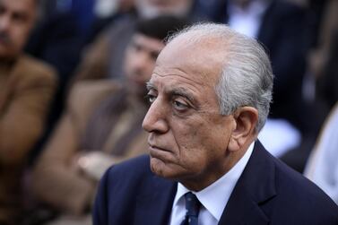 US special envoy for Afghanistan Zulmai Khalilzad attends the president swearing-in ceremony at the presidential palace in Kabul, Afghanistan, March 9, 2020. EPA