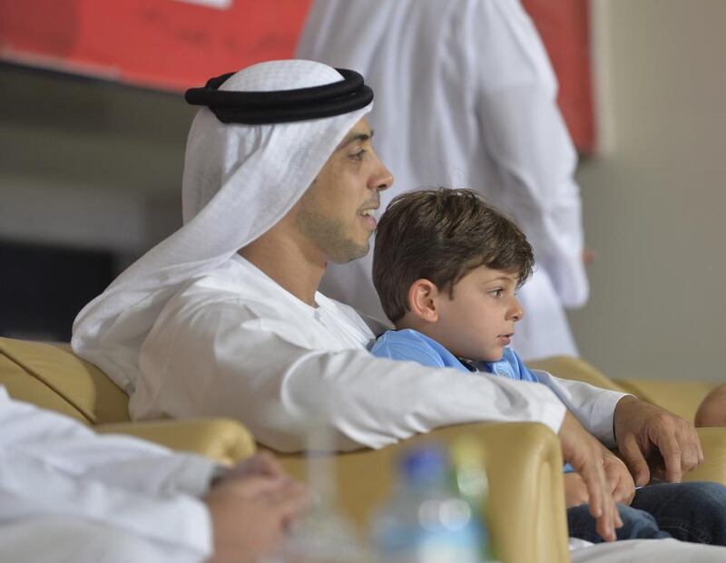 Sheikh Mansour bin Zayed’s Premier League-winning team displayed their prowess in front of an audience of several thousand, including their biggest fans, his family.