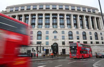 Traffic and people pass by the front of the Unilever building in central London, Britain, March 15, 2018. REUTERS/ Hannah McKay