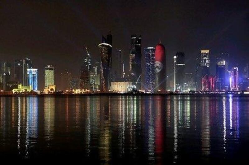 Doha's skyline at night. Reuters