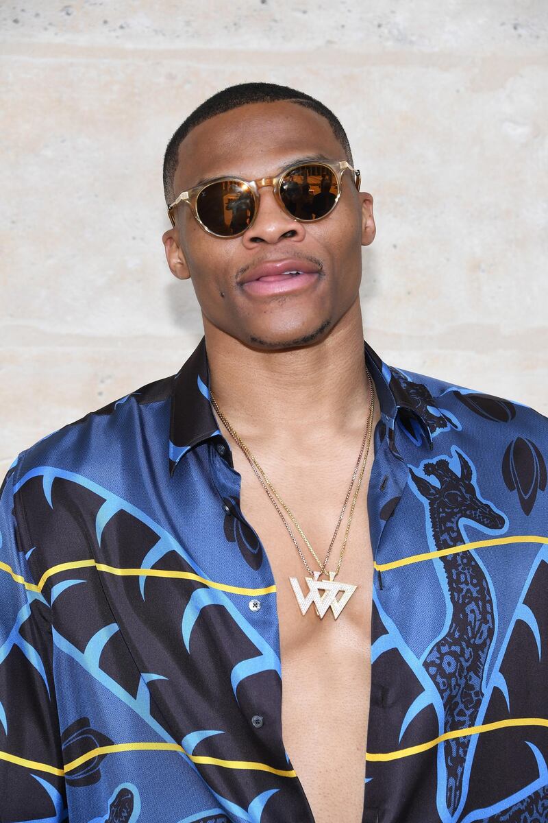PARIS, FRANCE - JUNE 22:  Russell Westbrook attends the Louis Vuitton Menswear Spring/Summer 2018 show as part of Paris Fashion Week on June 22, 2017 in Paris, France.  (Photo by Pascal Le Segretain/Getty Images)