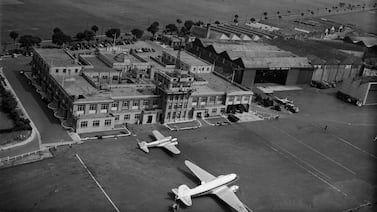 Croydon Airport, which preceded Heathrow Airport in serving London, pictured in 1953. Getty Images
