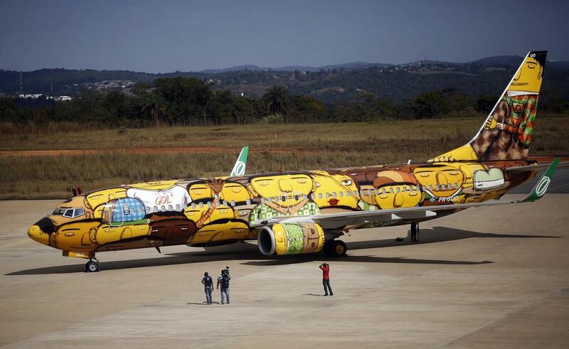 The Brazil World Cup plane, shown in full on Tuesday. Nacho Doce / Reuters / May 27, 2014