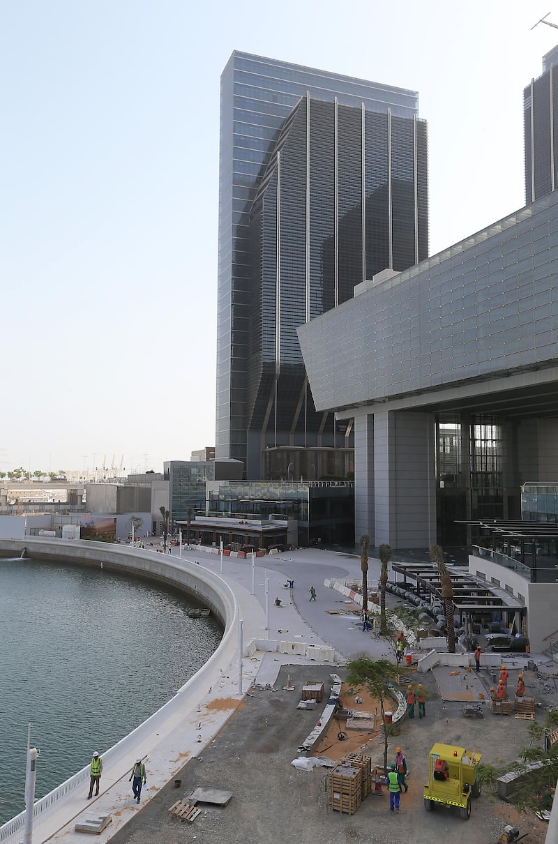 ABU DHABI - UNITED ARAB EMIRATES - 06AUG2013 - A view of surrounding projects from Sowwah Square towers on Al Maryah island in Abu Dhabi. Ravindranath K / The National (to go with Neil Vorano article) *** Local Caption ***  RK0608-SOWWAHTOUR39.jpg