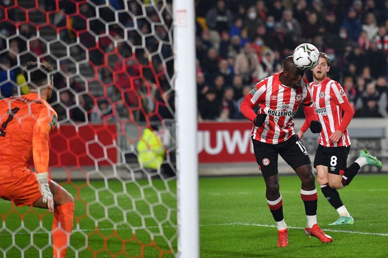 Yoane Wissa – 6. The left winger had seen success in the early stages of the League Cup and could have added another goal to his tally, but he failed to head past Kepa in the opening stages. AFP