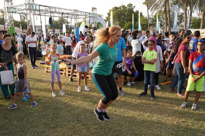Hundreds of people were in the fitness spirit at Safa Park in Dubai. Wam