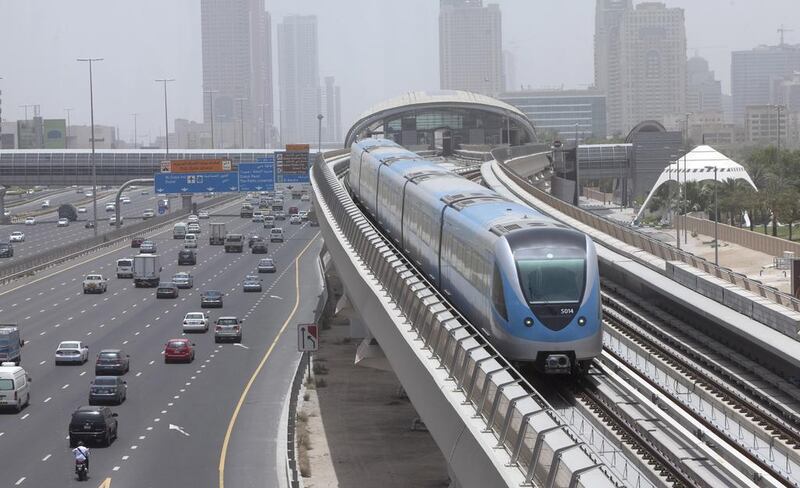 The Dubai Metro Red Line will be partially closed every Friday and Saturday from July 28 to October 15. Jeff Topping / The National