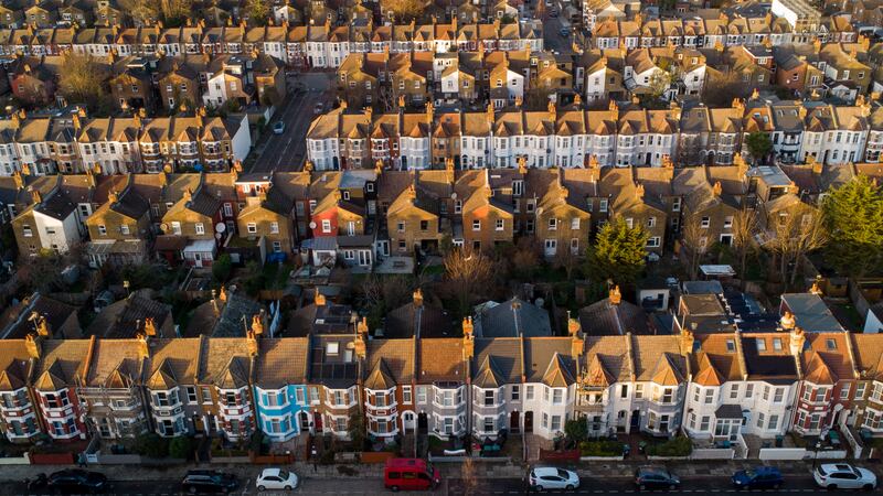 Terraced houses in north London. Figures show more than 80 per cent of areas in the UK capital have affordability ratios above 12. Getty Images