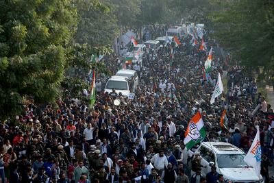 Rahul Gandhi has received support from tens of thousands during his march. Reuters