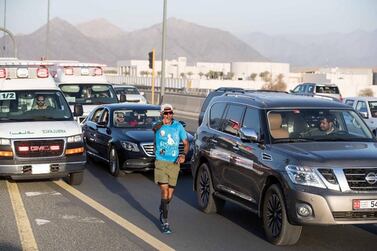 Dr al Suwaidi reaching Makkah on his epic run.
