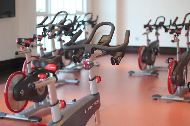 DFiT Fitness Center at the Dusit Thani Abu Dhabi has opened an indoor cycling studio. Courtesy Dusit Thani Abu Dhabi