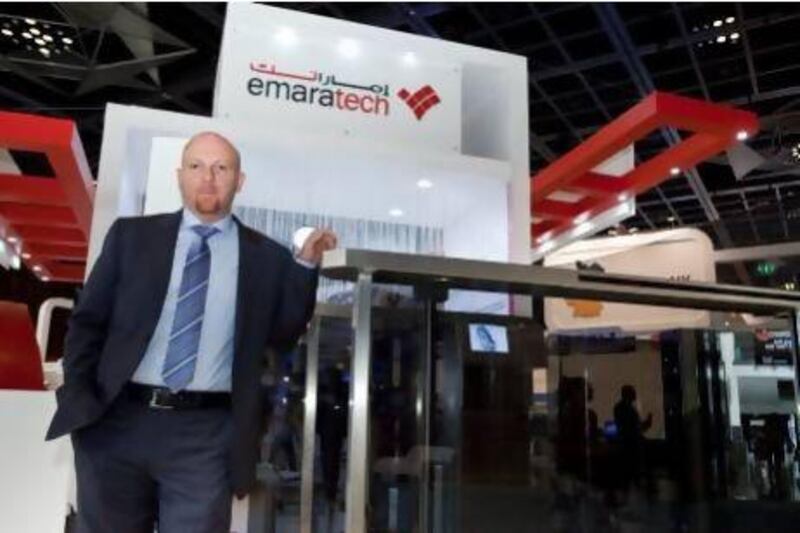 Mohammed Karzoun, Chief Operating Officer of Emaratech at the Arabian Travel Market. Antonie Robertson / The National