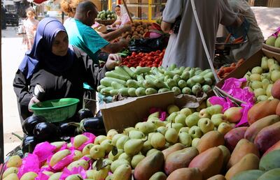 Shoppers at an outdoor food market in Cairo, Egypt. EPA
