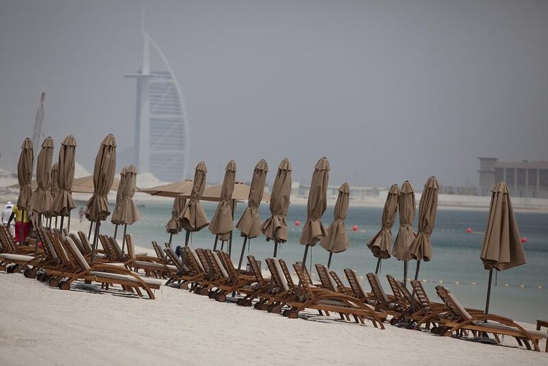 A 14km corniche will be created from the Dubai Marine Beach Resort running down to the Burj Al Arab hotel. Silvia Razgova / The National

