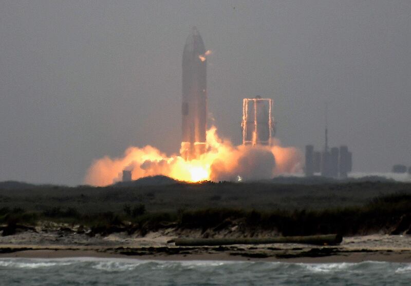 SpaceX SN15 starship prototype lifts off from the company's starship facility in Boca Chica, Texas. Reuters