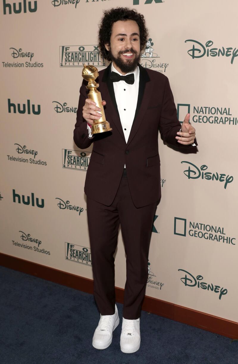 Ramy Youssef arrives at the FX and Disney Golden Globes afterparty at the Beverly Hilton Hotel on Sunday, Jan. 5, 2020, in Beverly Hills, Calif. (Photo by Mark Von Holden/Invision/AP)
