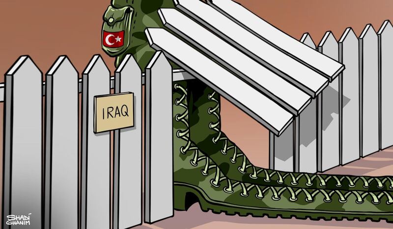 Our cartoonist Shadi Ghanim's take on Turkish encroachment on Iraq.