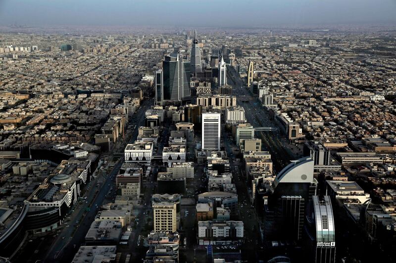 This June 23, 2018 photo, shows a general view of Riyadh, Saudi Arabia. Saudi women are on the roads and steering their way through busy city streets freely for the first time after years of risking arrest if they dared to get behind the wheel, but with the longstanding ban now lifted a new opportunity has emerged: working as drivers. (AP Photo/Nariman El-Mofty)