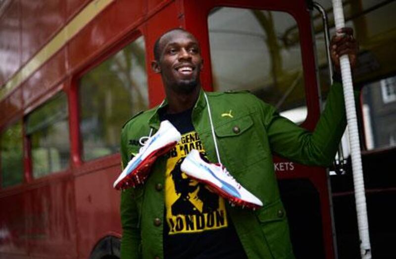 Usain Bolt gets ready for London 2012