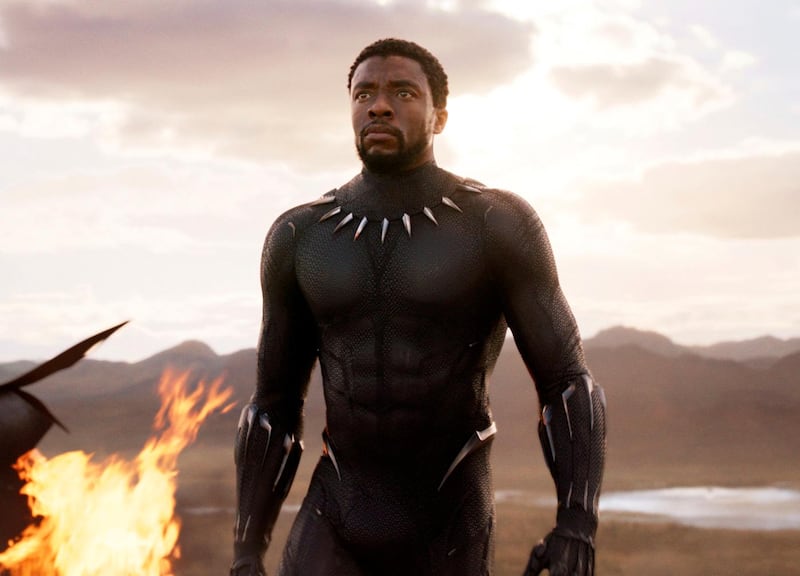 This image released by Disney and Marvel Studios' shows Chadwick Boseman in a scene from "Black Panther." NBC talk show host Megyn Kelly's comments about blackface on Halloween have reinvigorated a debate over costumes that cross racial lines and what's appropriate at a time when diverse movie and TV characters like "Black Panther" have become hugely popular. (Marvel Studios/Disney via AP)